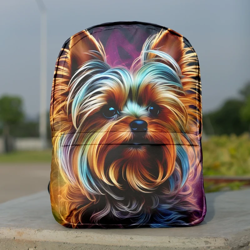 Smart and Loyal Yorkshire Terrier Dog Minimalist Backpack