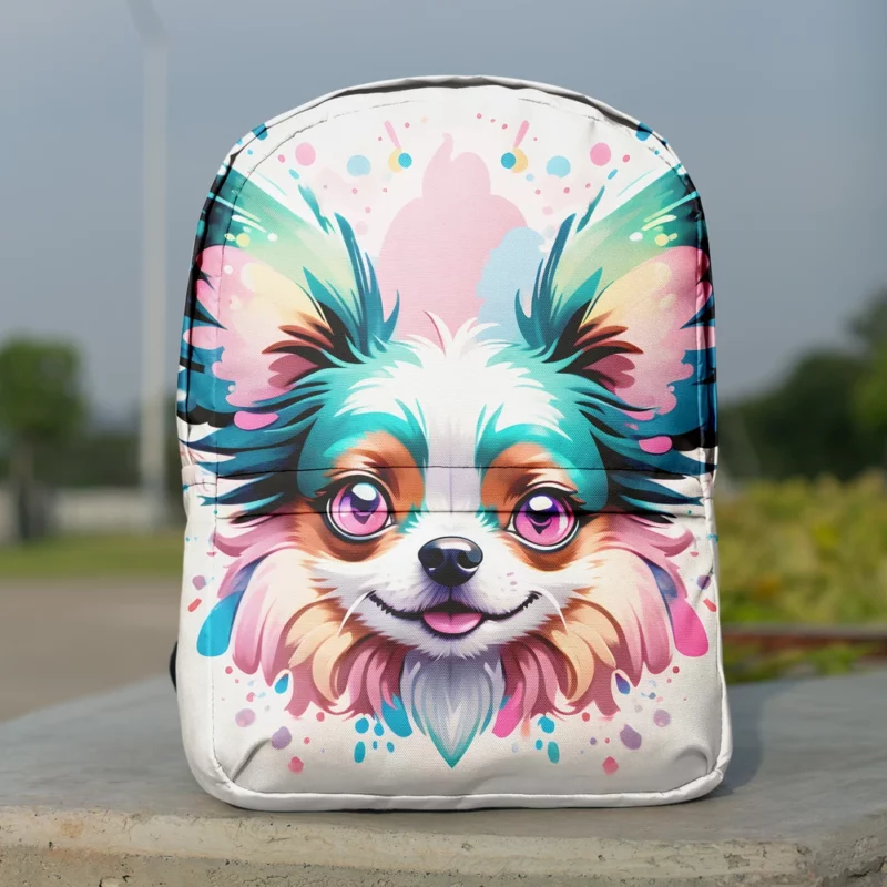 Smart and Small Papillon Dog Minimalist Backpack