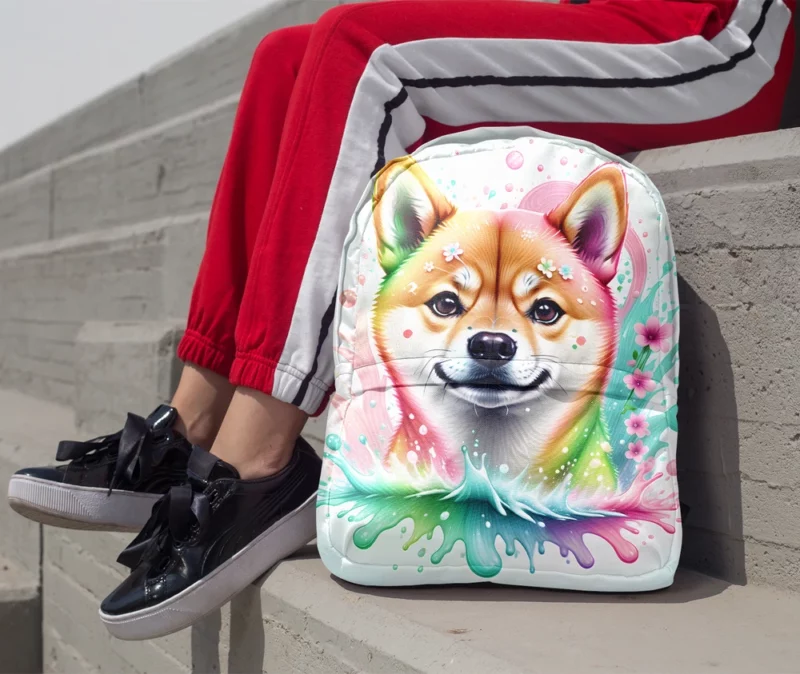 Spirited Shiba Inu Loyal Companion Minimalist Backpack 1