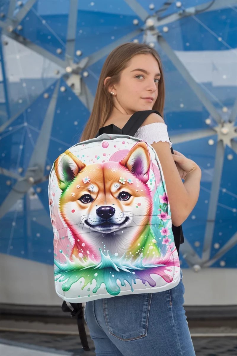 Spirited Shiba Inu Loyal Companion Minimalist Backpack 2