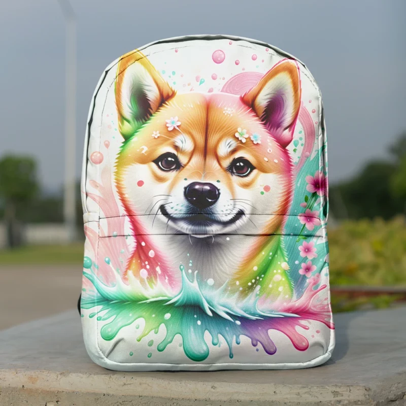 Spirited Shiba Inu Loyal Companion Minimalist Backpack