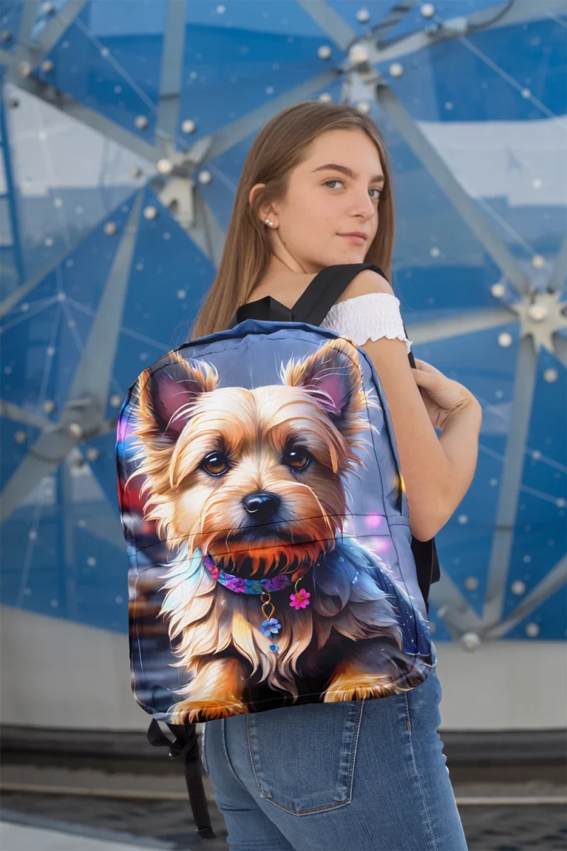 Sprightly Cairn Terrier Dog Joyful Spirit Minimalist Backpack 2