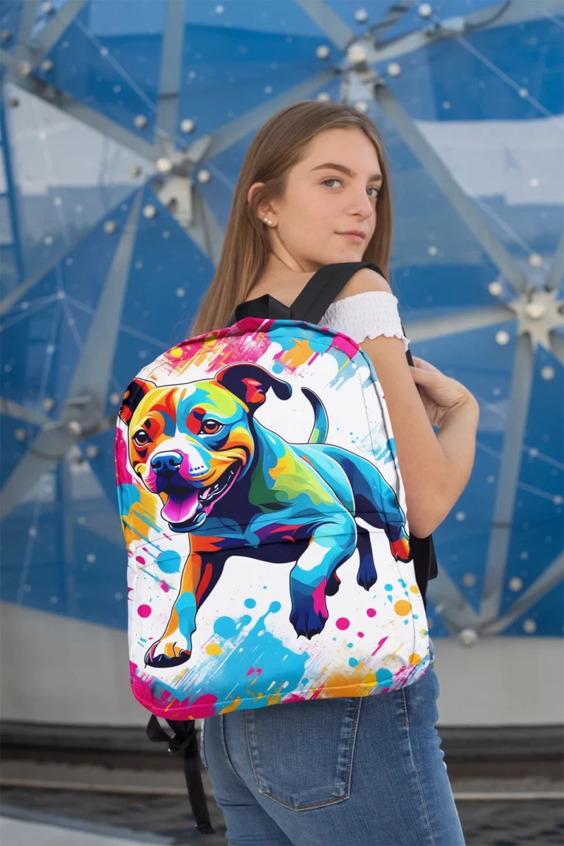 Staffordshire Bull Terrier Elegant Dog Minimalist Backpack 2