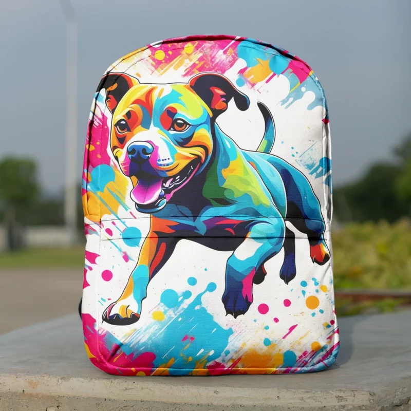 Staffordshire Bull Terrier Elegant Dog Minimalist Backpack