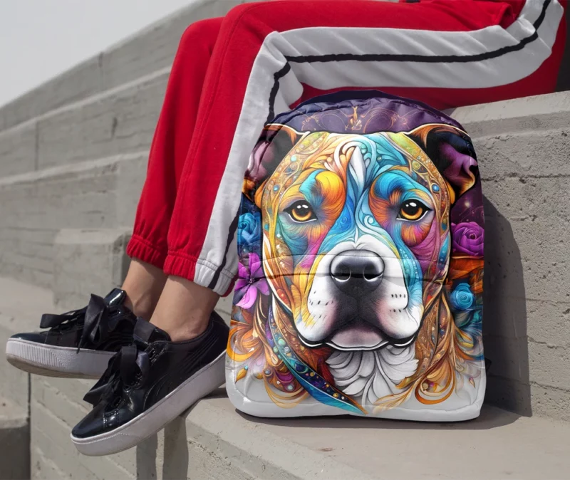 Staffordshire Bull Terrier Faithful Dog Minimalist Backpack 1