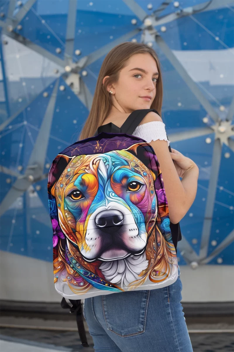 Staffordshire Bull Terrier Faithful Dog Minimalist Backpack 2