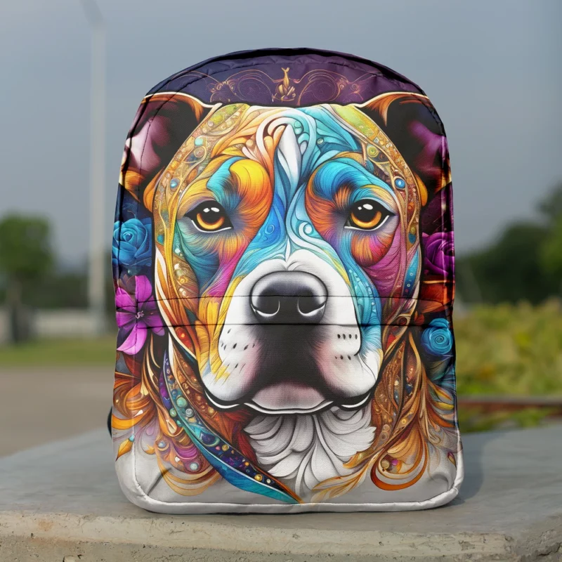 Staffordshire Bull Terrier Faithful Dog Minimalist Backpack