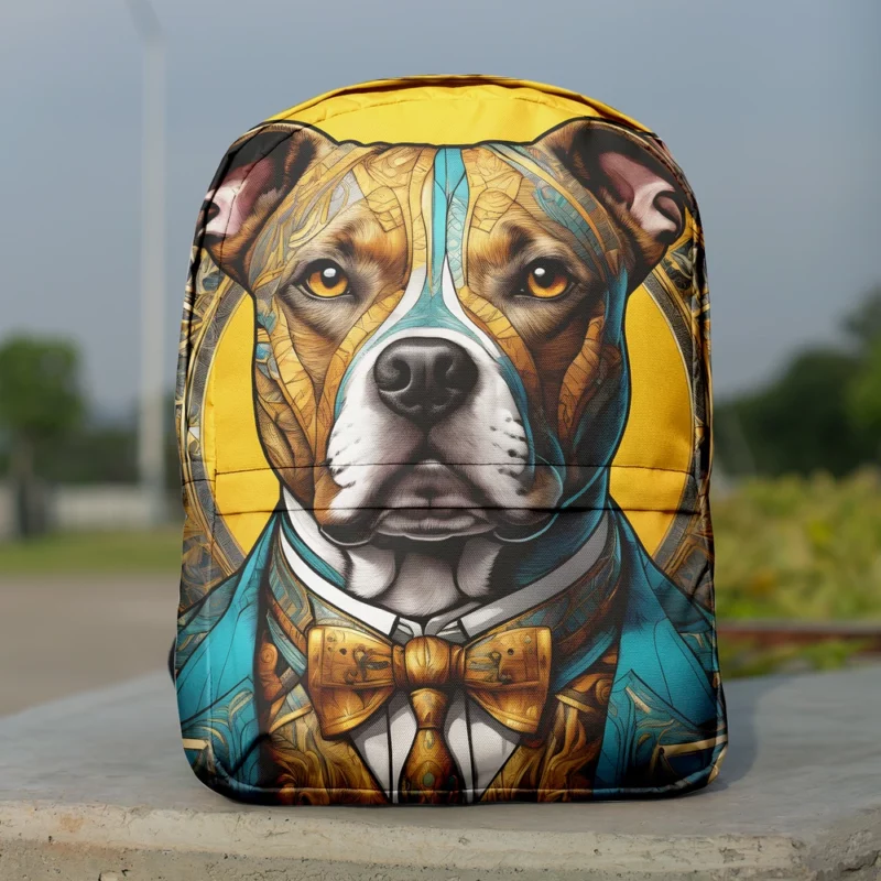 Staffordshire Bull Terrier Joy Playful Dog Minimalist Backpack