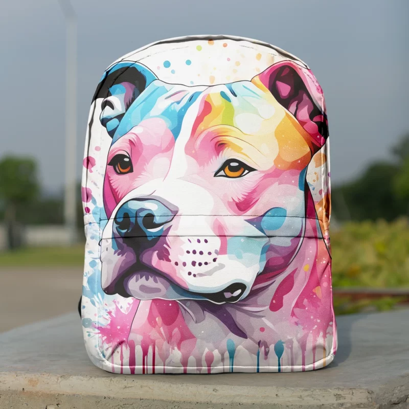 Staffordshire Bull Terrier Playful Dog Minimalist Backpack