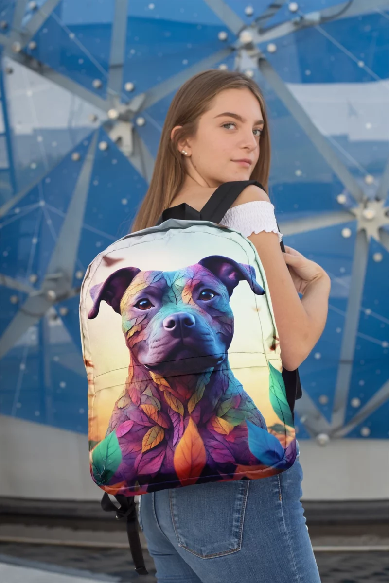 Staffordshire Bull Terrier Strong Companion Dog Minimalist Backpack 2