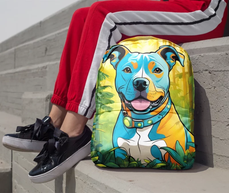 Staffordshire Bull Terrier Strong Dog Minimalist Backpack 1