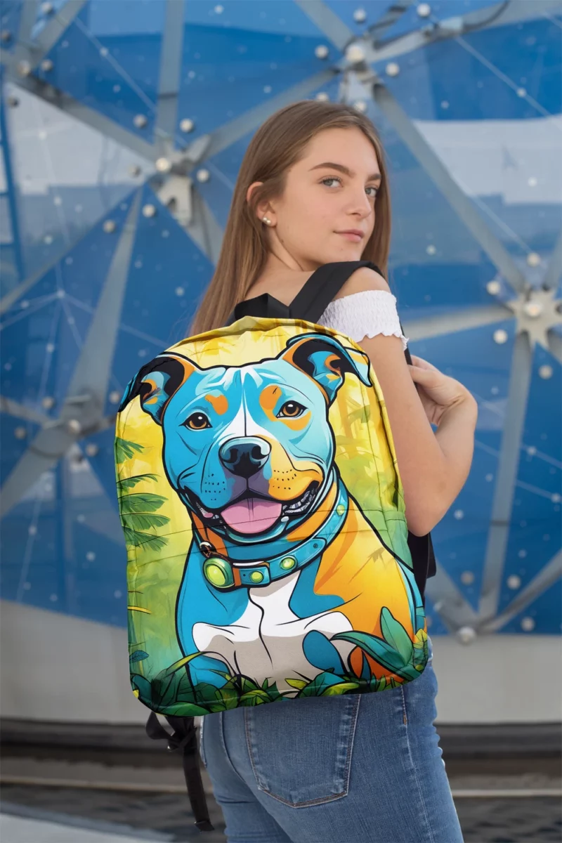 Staffordshire Bull Terrier Strong Dog Minimalist Backpack 2