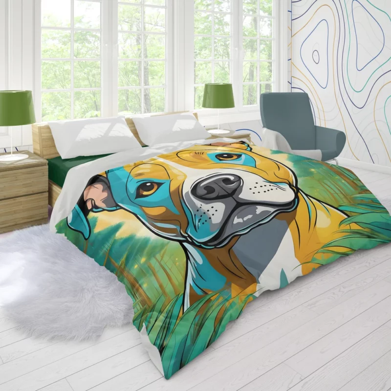 Staffordshire Bull Terrier Wonder Dog Duvet Cover