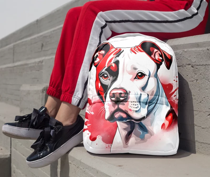 Staffordshire Terrier Beauty Elegant Dog Minimalist Backpack 1