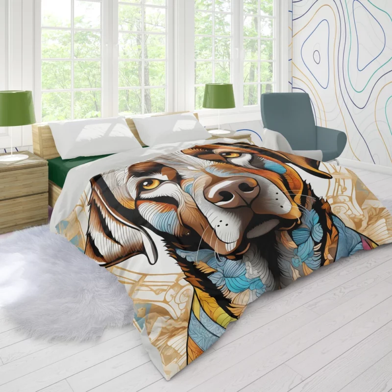 Strong Chesapeake Bay Retriever Dog Presence Duvet Cover