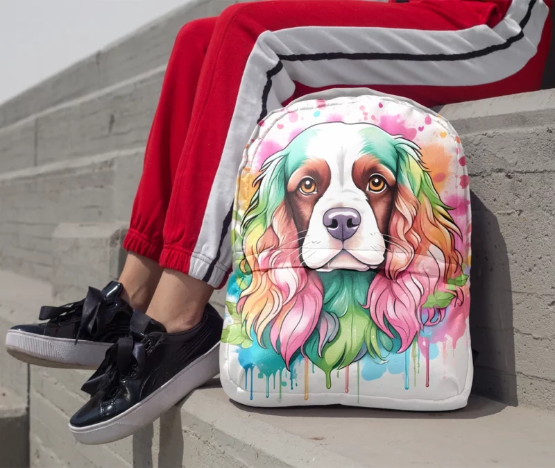 Sussex Spaniel Wonder Energetic Dog Breed Minimalist Backpack 1