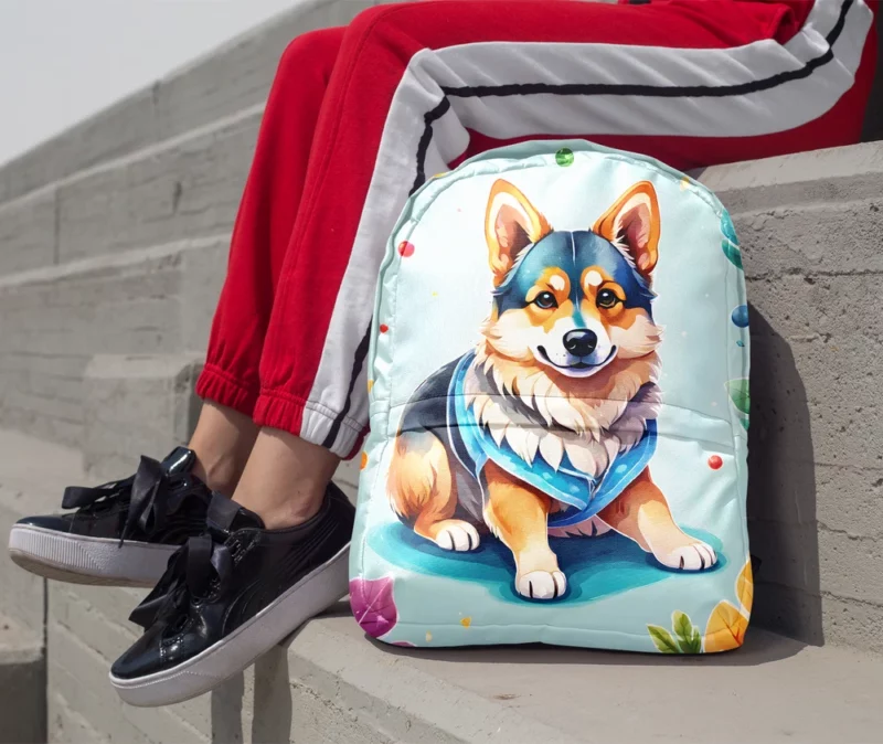 Swedish Joy Playful Vallhund Companion Minimalist Backpack 1