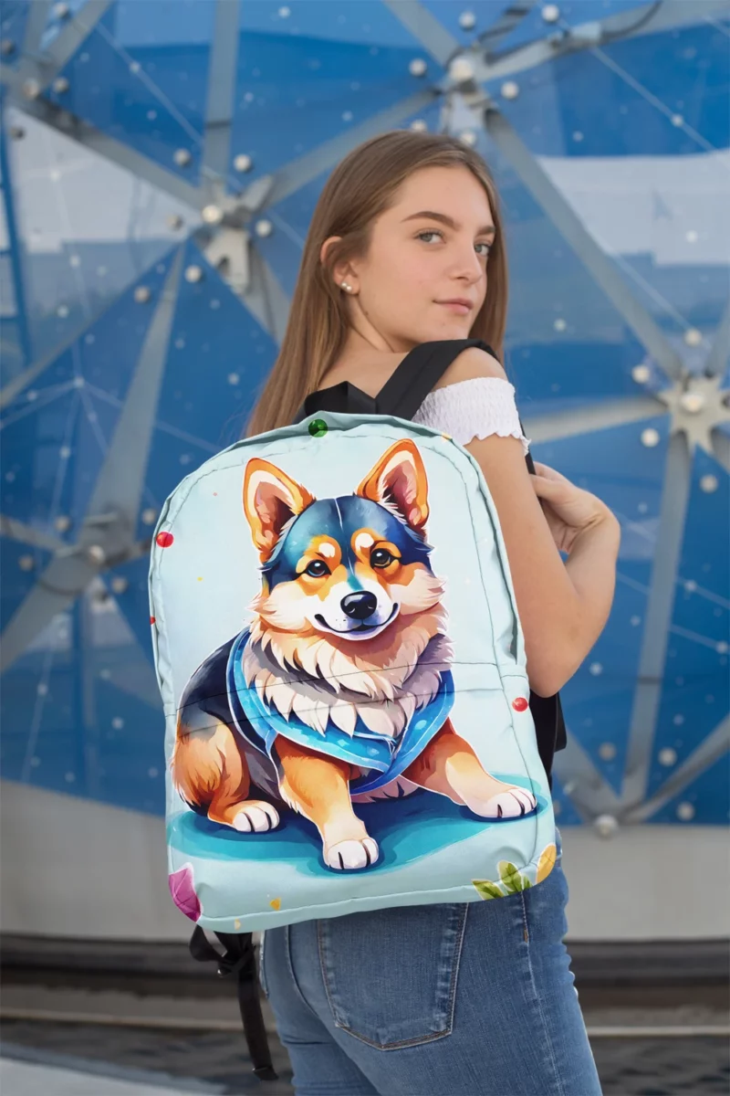 Swedish Joy Playful Vallhund Companion Minimalist Backpack 2