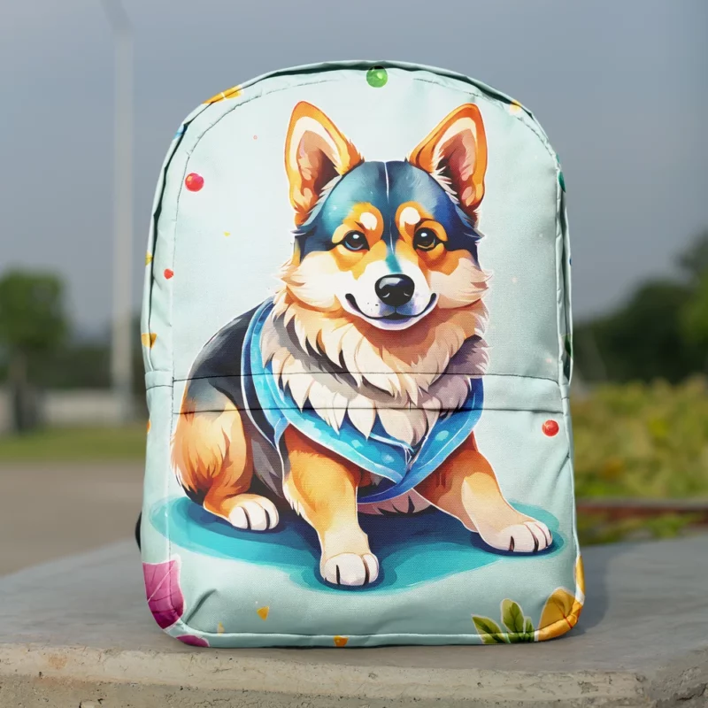 Swedish Joy Playful Vallhund Companion Minimalist Backpack