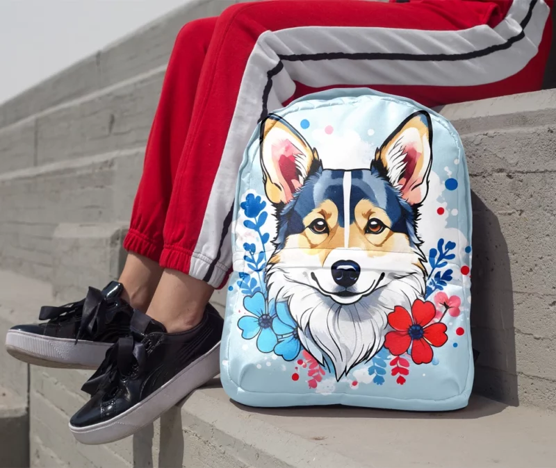 Swedish Vallhund Majesty Energetic Dog Minimalist Backpack 1