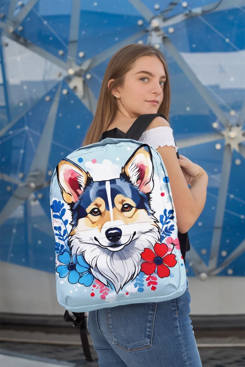 Swedish Vallhund Majesty Energetic Dog Minimalist Backpack 2