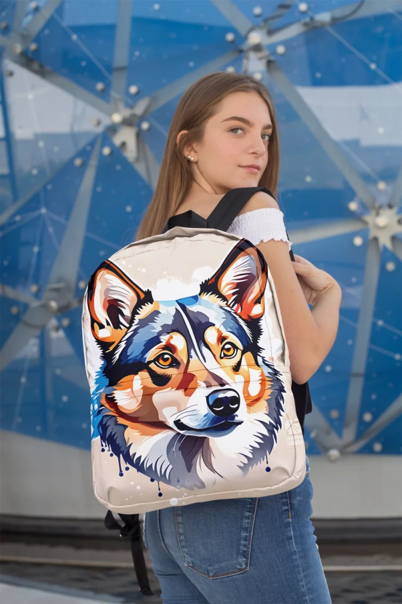 Swedish Vallhund Perfection Devoted Dog Minimalist Backpack 2