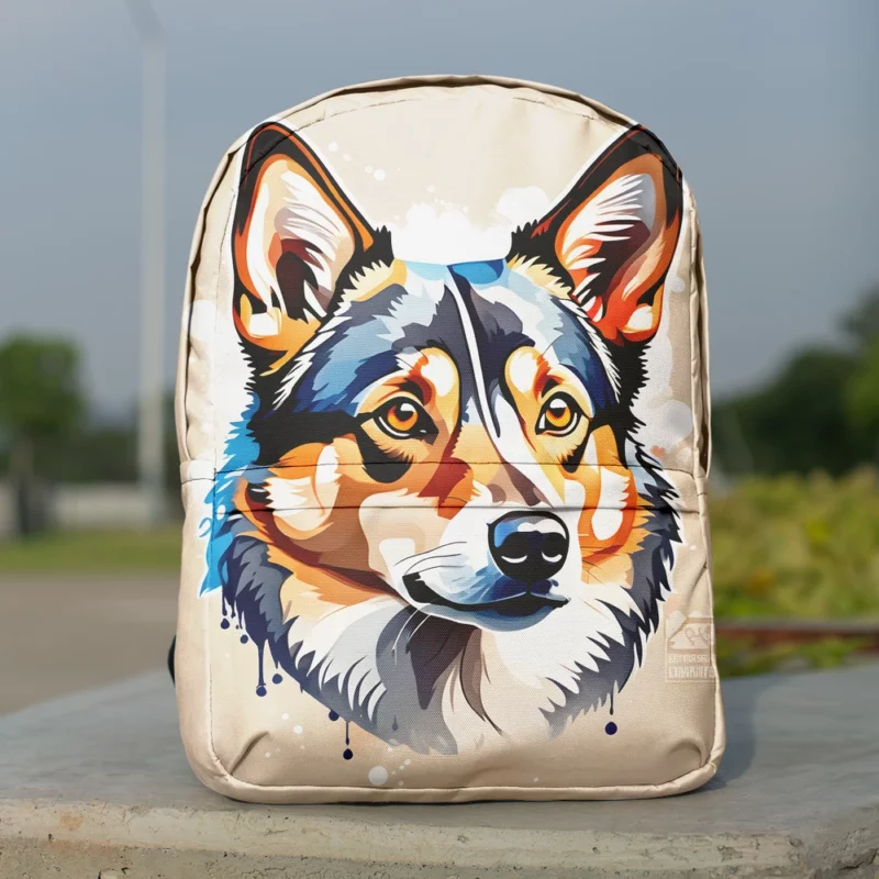 Swedish Vallhund Perfection Devoted Dog Minimalist Backpack