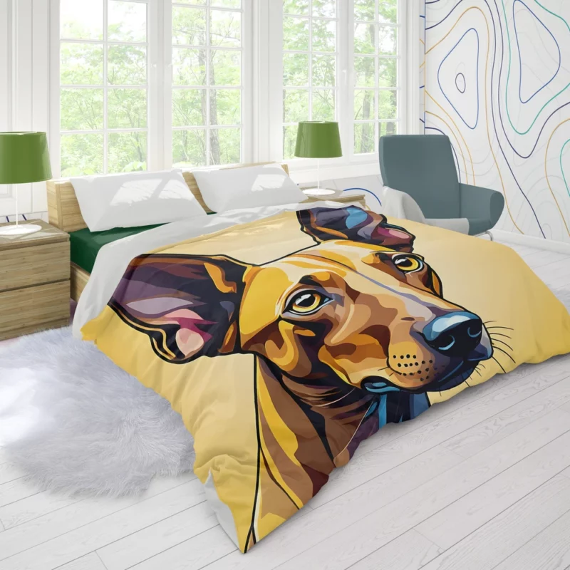 Swift and Loyal Pharaoh Hound Dog Duvet Cover