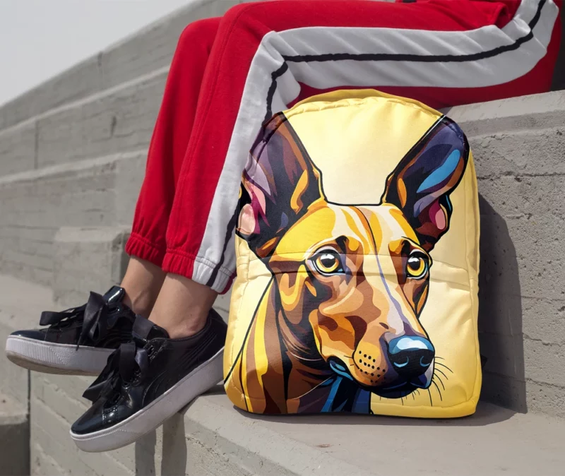 Swift and Loyal Pharaoh Hound Dog Minimalist Backpack 1