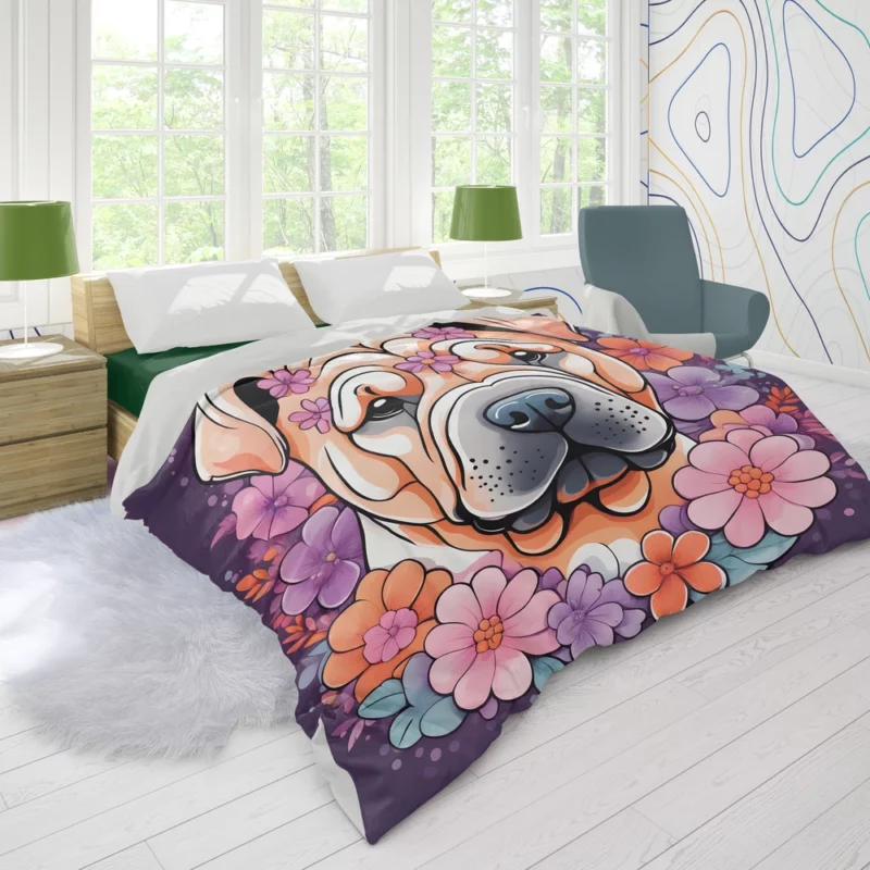 Teen Best Friend Chinese Shar-Pei Dog Cuteness Duvet Cover