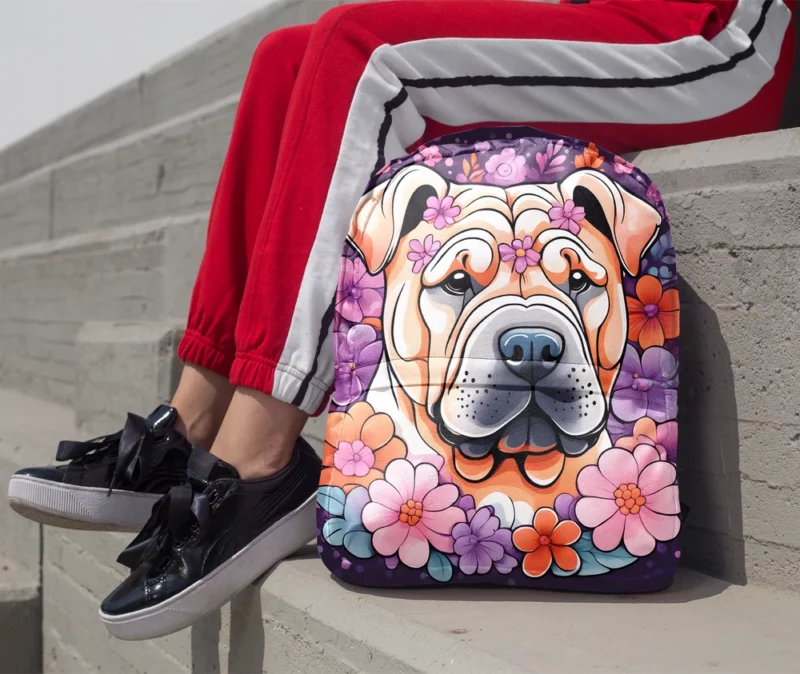 Teen Best Friend Chinese Shar-Pei Dog Cuteness Minimalist Backpack 1