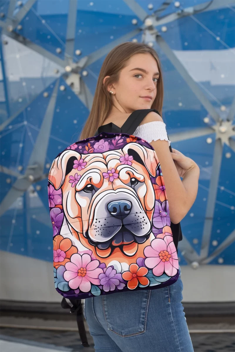 Teen Best Friend Chinese Shar-Pei Dog Cuteness Minimalist Backpack 2