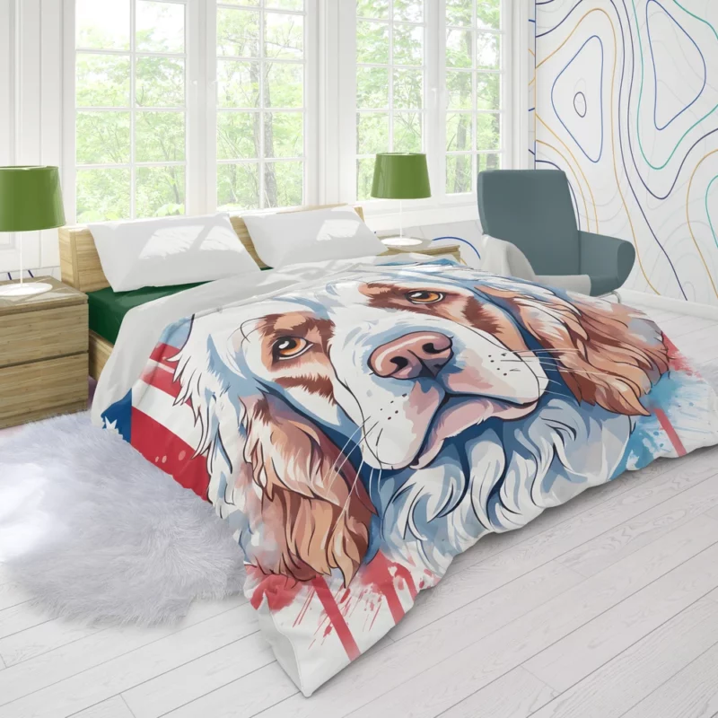 Teen Best Friend Clumber Spaniel Joy Duvet Cover