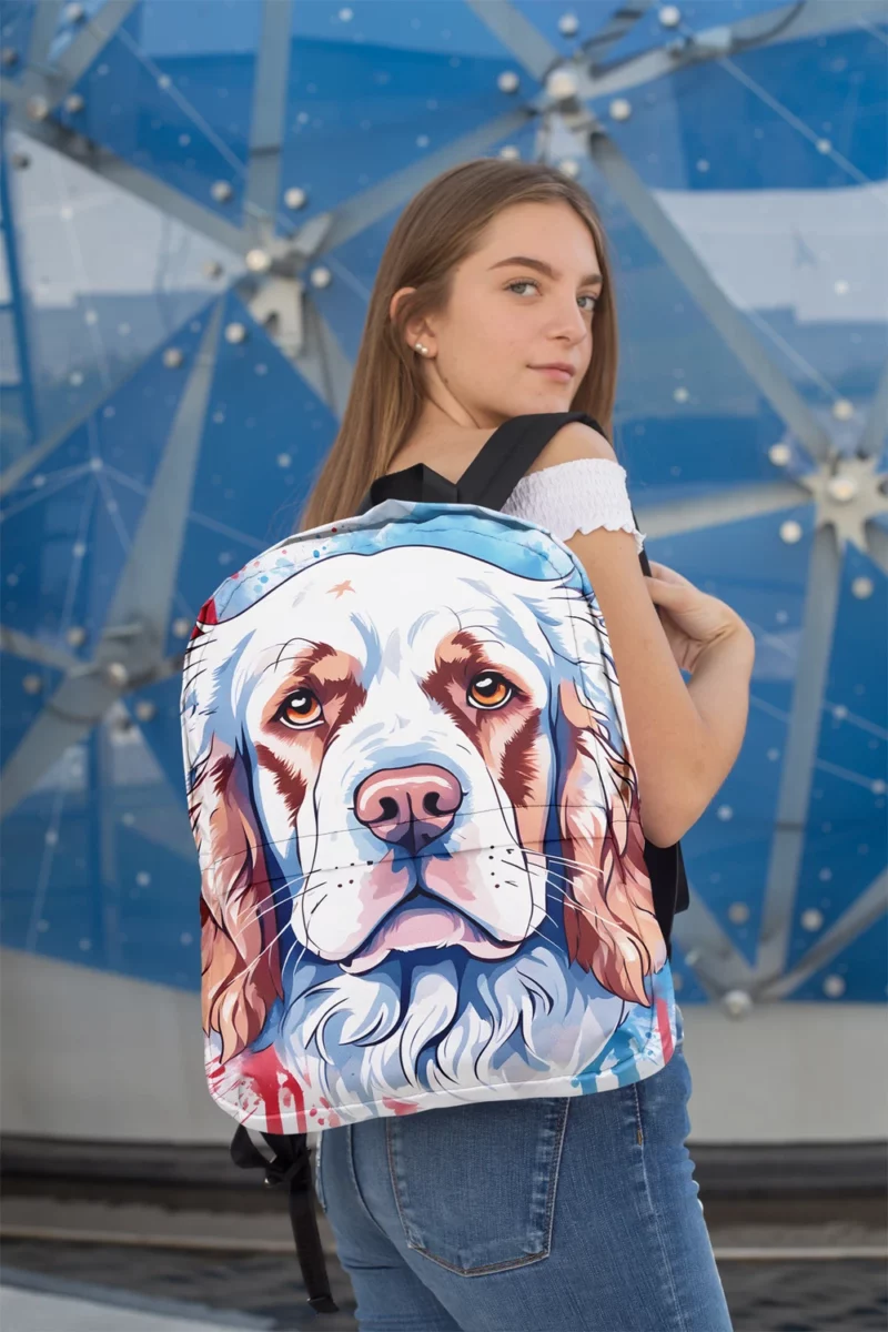 Teen Best Friend Clumber Spaniel Joy Minimalist Backpack 2