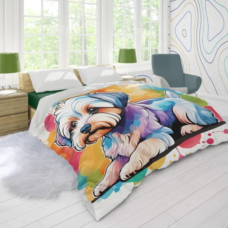 Teen Best Friend Dandie Dinmont Terrier Charm Duvet Cover