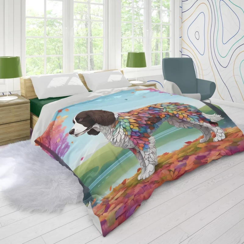 Teen Best Friend English Springer Spaniel Delight Duvet Cover