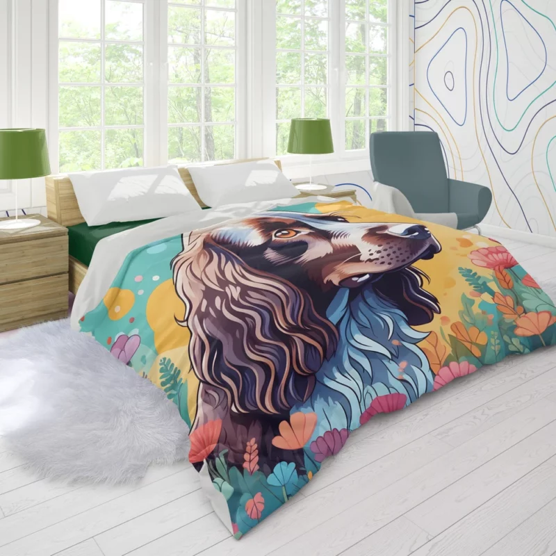 Teen Best Friend Field Spaniel Dog Delight Duvet Cover