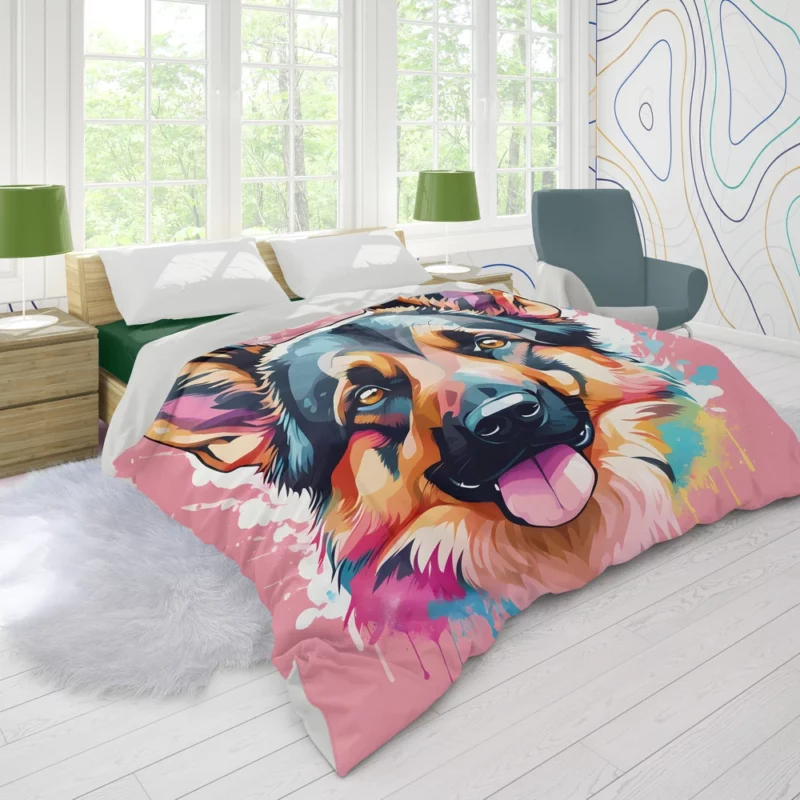 Teen Best Friend German Shepherd Dog Magic Duvet Cover