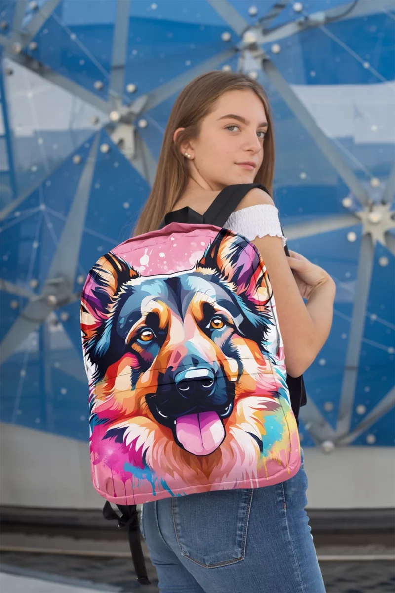 Teen Best Friend German Shepherd Dog Magic Minimalist Backpack 2