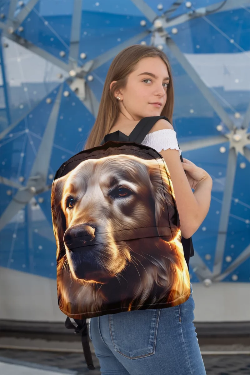 Teen Best Friend Golden Retriever Dog Magic Minimalist Backpack 2