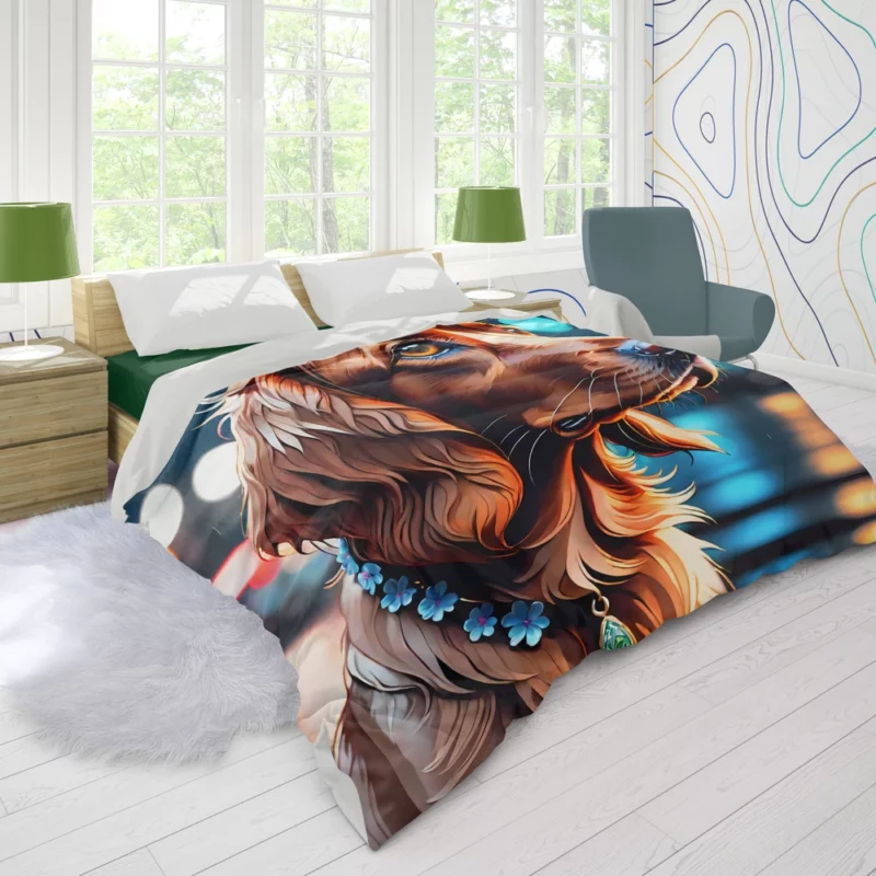 Teen Best Friend Irish Setter Joy Duvet Cover