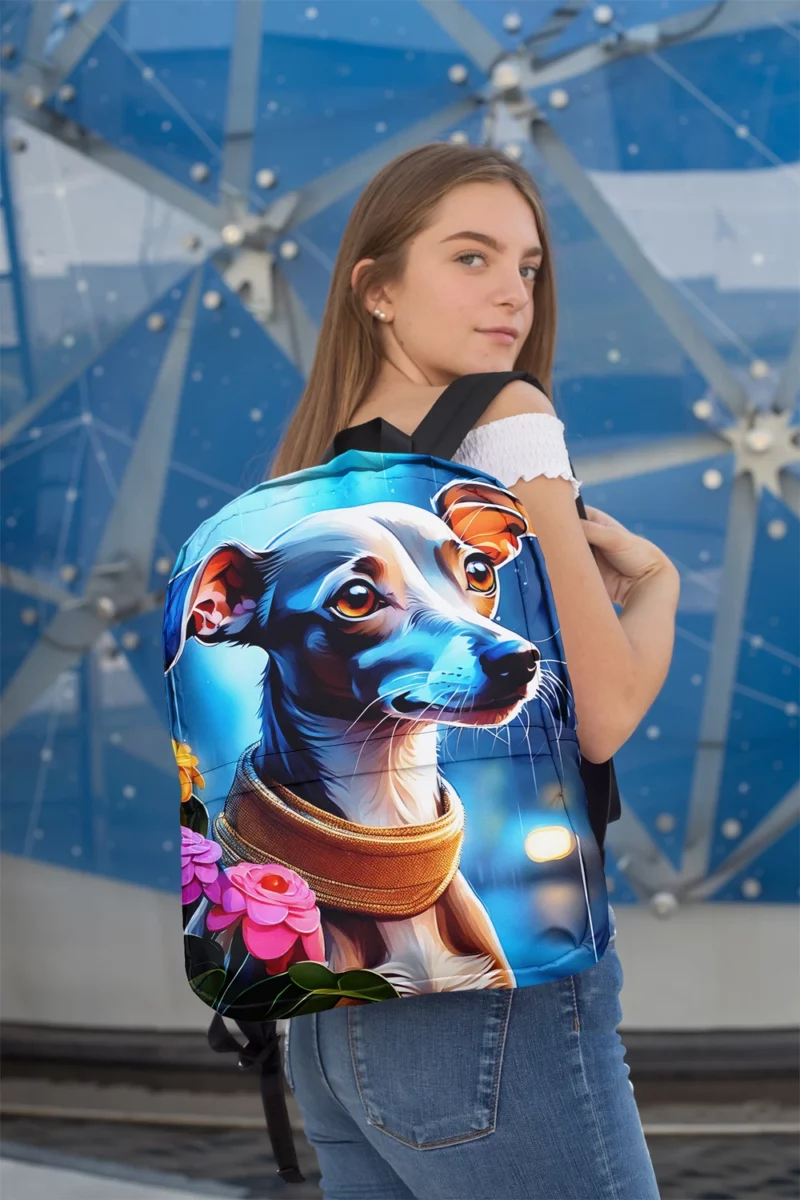 Teen Best Friend Italian Greyhound Joy Minimalist Backpack 2