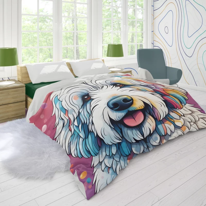 Teen Best Friend Komondor Joy Duvet Cover