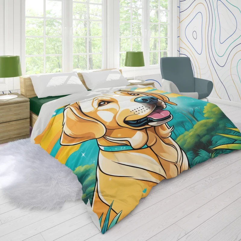 Teen Best Friend Labrador Retriever Joy Duvet Cover