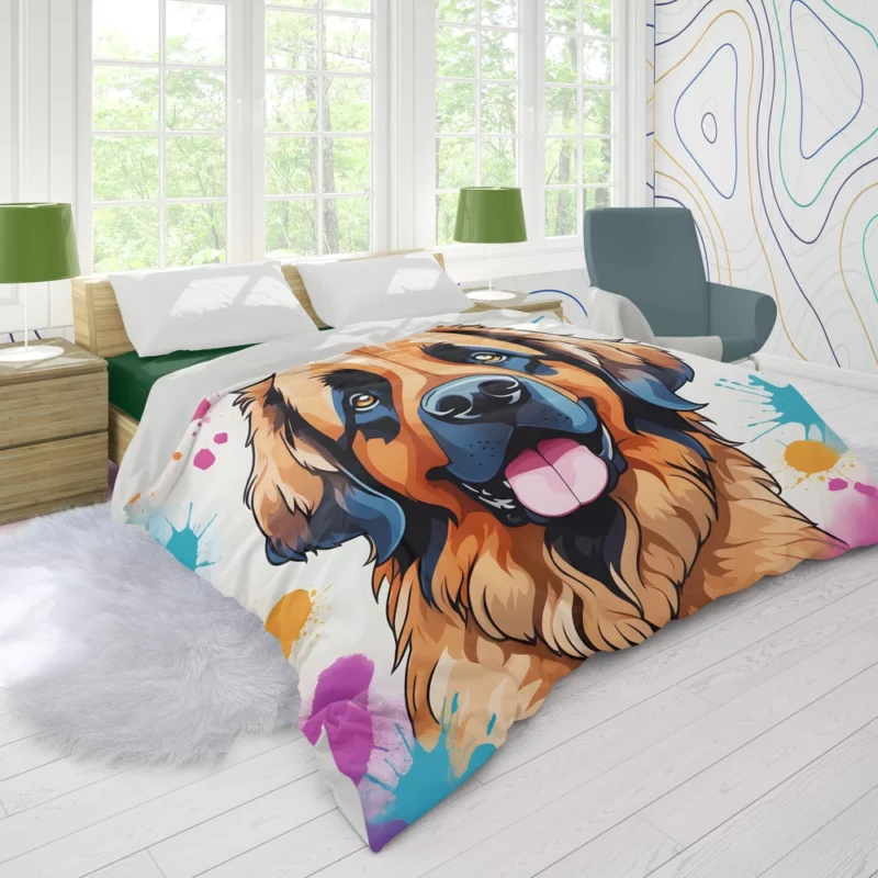 Teen Best Friend Leonberger Joy Duvet Cover