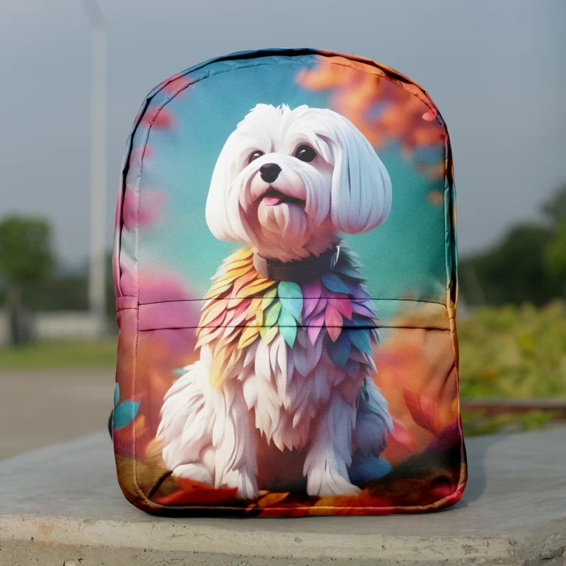 Teen Best Friend Maltese Joy Minimalist Backpack