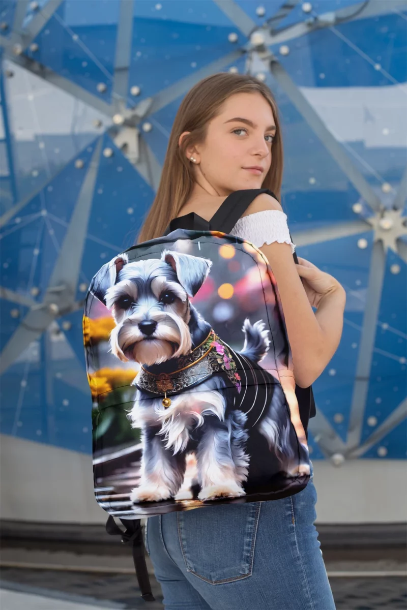 Teen Best Friend Miniature Schnauzer Joy Minimalist Backpack 2