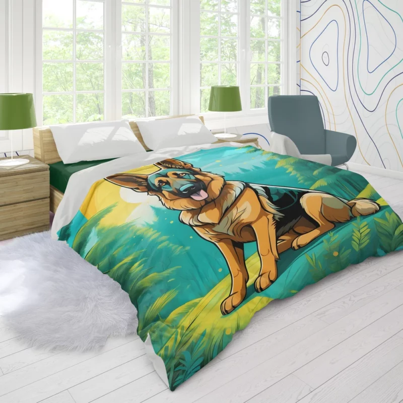 Teen Birthday Bliss German Shepherd Joy Duvet Cover