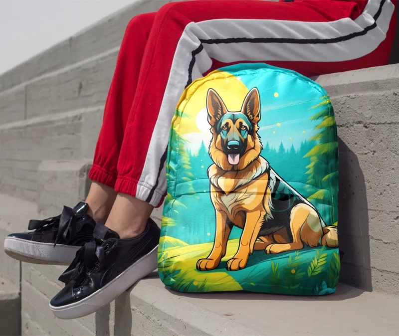 Teen Birthday Bliss German Shepherd Joy Minimalist Backpack 1