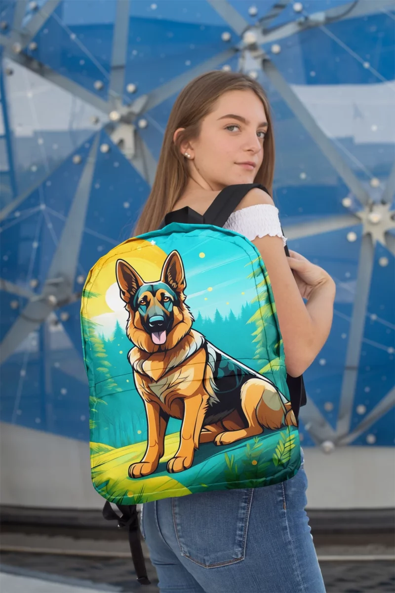 Teen Birthday Bliss German Shepherd Joy Minimalist Backpack 2